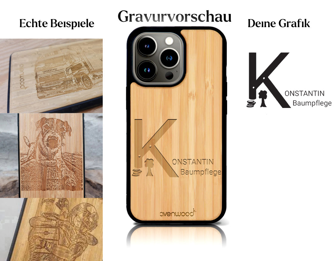 INDIVIDUELL iPhone 13 Pro Bambus-Kunststoff